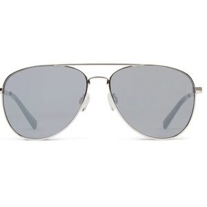 Von Zipper Farva Silver Aviator Sunglasses